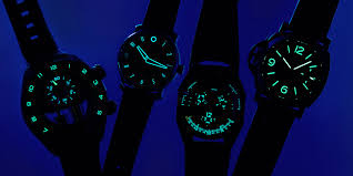 4 watches glowing green