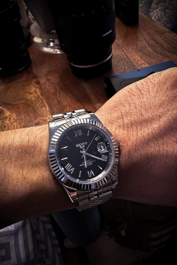 Roman-Ko Seiko Mod On Wrist