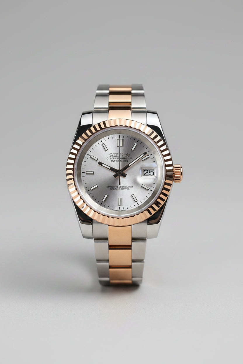 Silver Seiko date mod