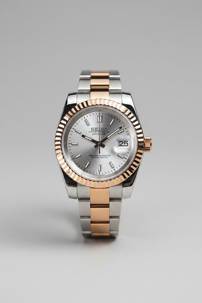 Silver Seiko date mod