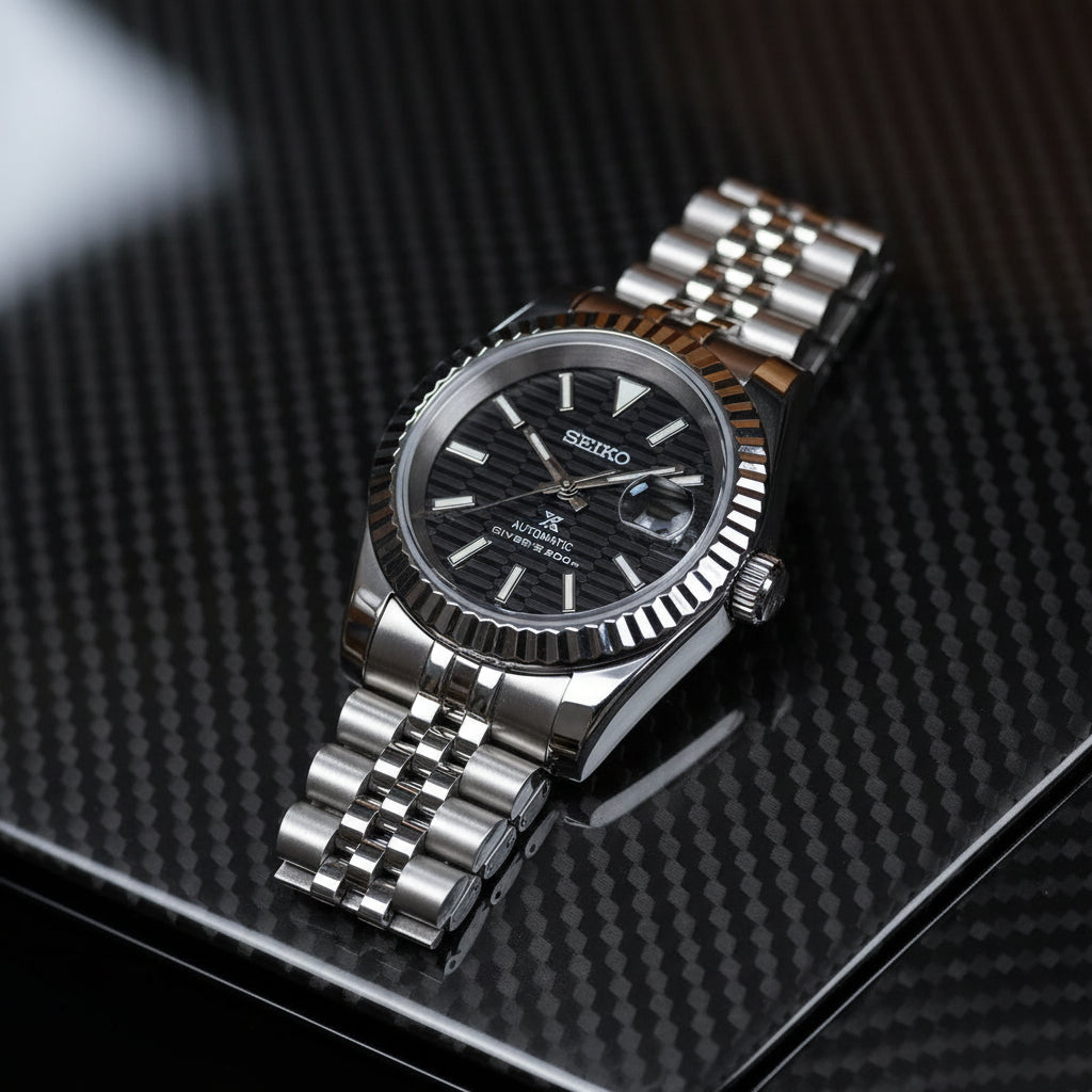seiko-mod-datejust Carbon fiber